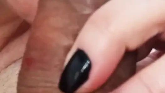 Delicioius lutscht mit roten lippen