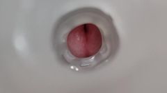 Сперма внутри, искусственная вагина, вид изнутри