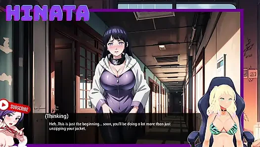 HINATA the TEACHER of the academy. She unzips her and exposes her breasts. Shinobi Secrets 14