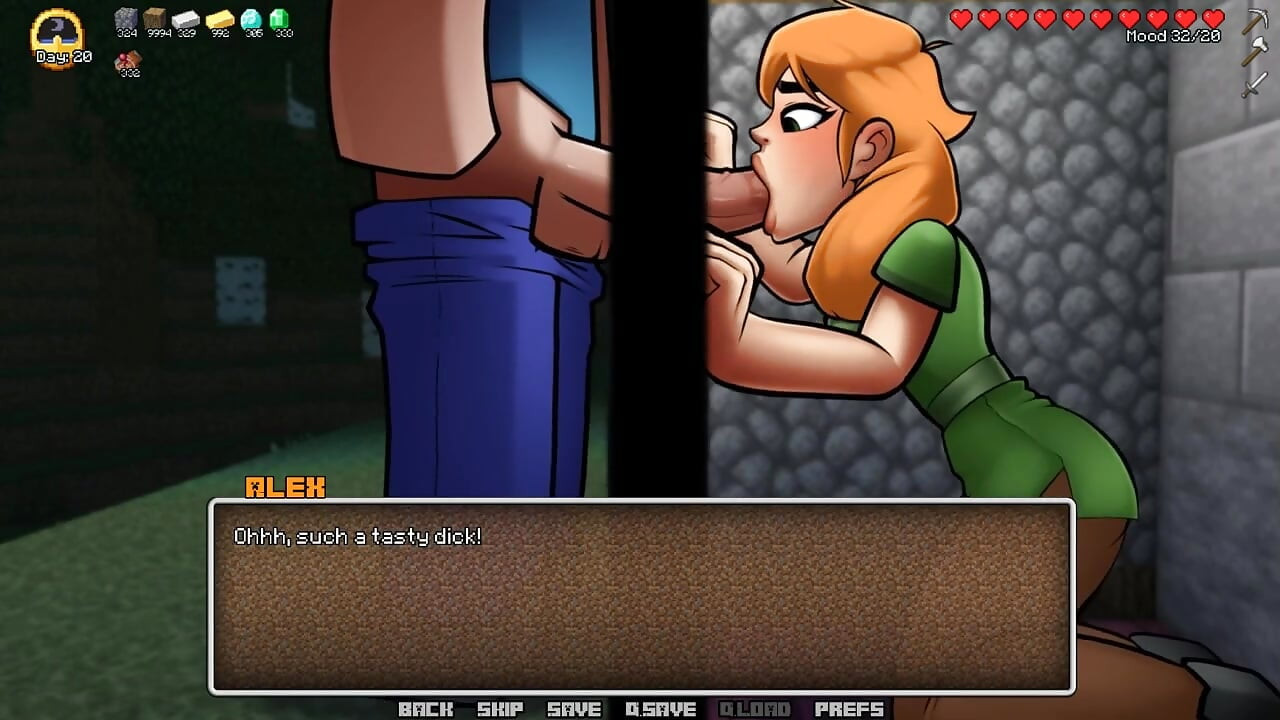 Minecraft azgın zanaat - bölüm 3 - alex Loveskysanhentai tarafından Steve'e sakso çekiyor