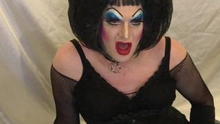 SlutDebra in Heavy Makeup Fucks Herself Hard with Dildo