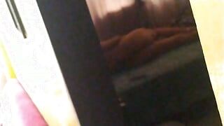 riding and cleaning up the cock of my lover after he creampied me and cuckold was filming from outside