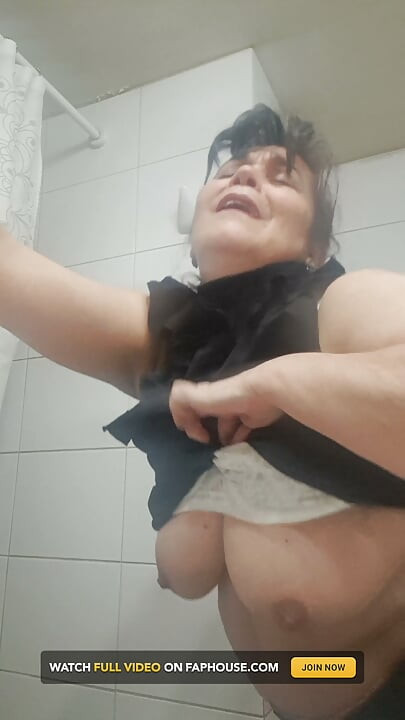 Mom Imagines Having Secret Sex with Him in the Bathroom.