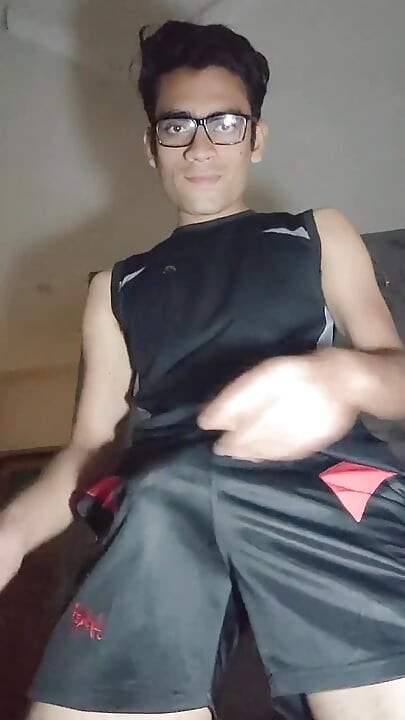 Kinky Twink Cock Play and Stroking Boner in Shorts