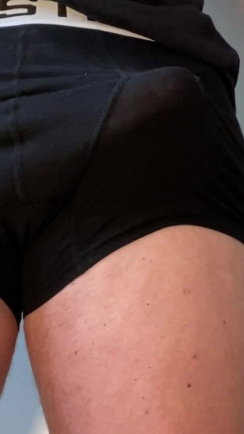 Hands free huge cumshot through tight underwear | Clip 2