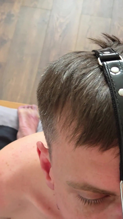 Slut Boy Open His Mouth for Master.