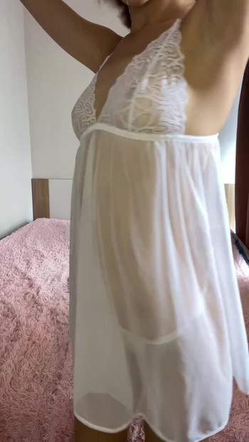 Imagine me on my knees in just this robe begging for your cock deep in my throat. 😏