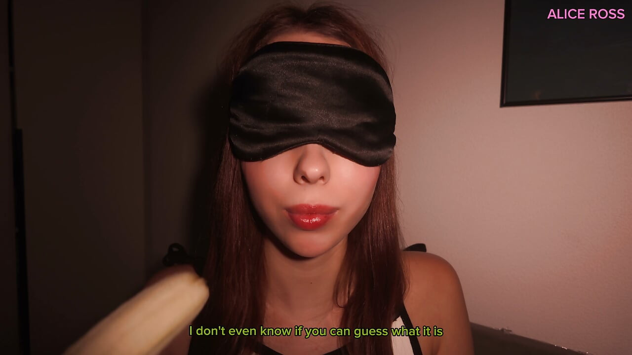 Blindfolded Step Sis Lets Stepbro Finish the Game Inside Her