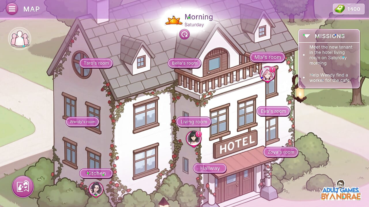 Sex Apartment 2: Grand Hotel Gameplay Parte 2 - Encontros Picantes com Bella e Eva