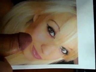 beautiful french blondie gets a huge facial tribute