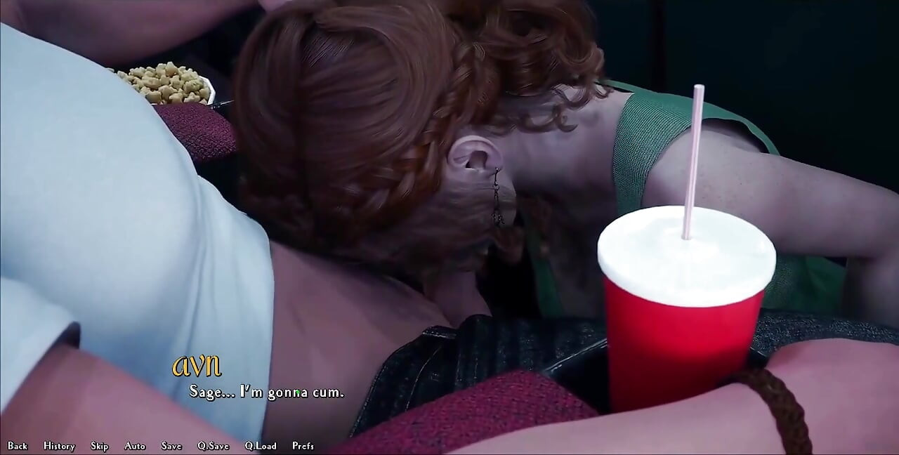 Being a Dik - Busty Redhead Girlfriend Sucks My Big White Cock in the Cinema