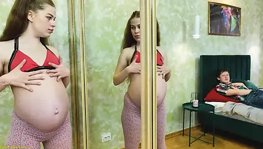 naughty long haired pregnant stepsister fucked