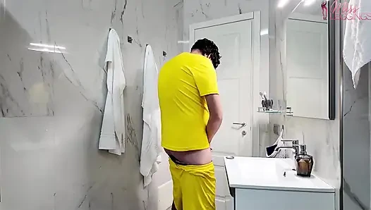 Mischievous Stepson Teases Stepmom by Filling the Woman's Favorite Face Cream Jar with His Cum