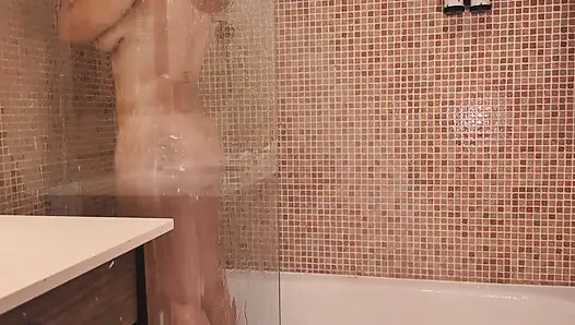 A relaxing shower with a happy ending