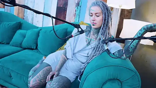 I talk about K - Kindness - ASMR podcast SFW talking goth skinny girl dreadlocks tattoo model inked girl