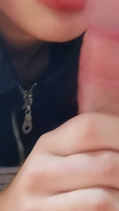 My little stepsister is learning to give blowjobs on my cock. | Clip 1
