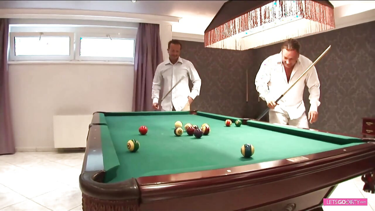 Naughty MILF in threesome anal fucking