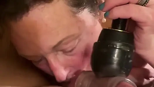 Blow Job and Cock Sleeve with Vibe