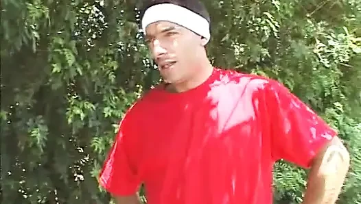 Nasty BBW Slut Gets Sprayed with Jizz After Training