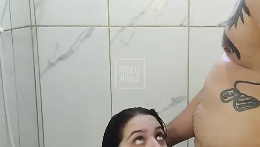 Real Couple in Shower Having Wet and Long Sex - Amateur Homemade
