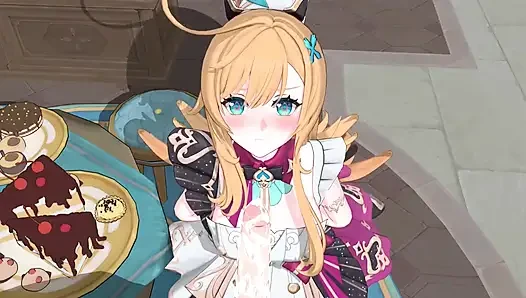 Genshin Impact- Kue Manis escoffier dan Seks Penuh Nafsu - Animasi Hentai 3D