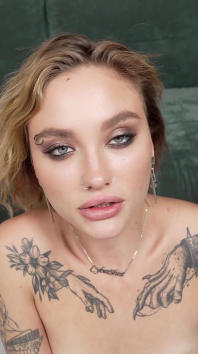 Tattooed Slut Cyber Shot Drinks Piss And Cum On a Thick Cock!  Tim Test HD 4K | Clip 1