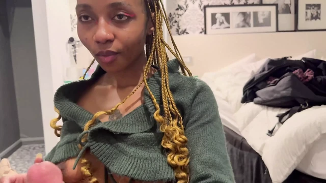 Small Petite Ebony Is Short on Her Rent