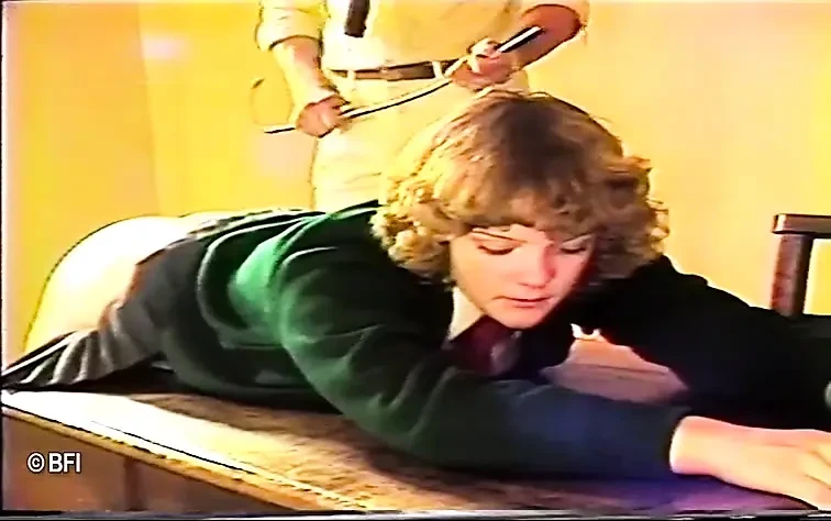 Poor teen hottie gets ass spanked on class