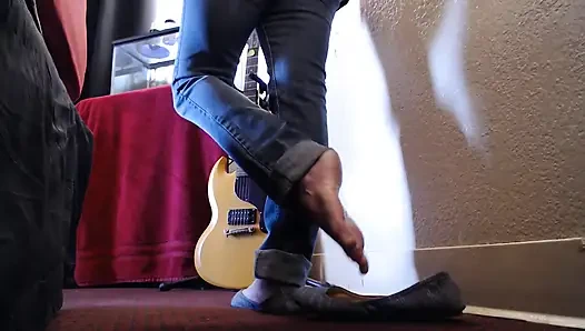 Gray Curly Ballet Flats Shoe Play