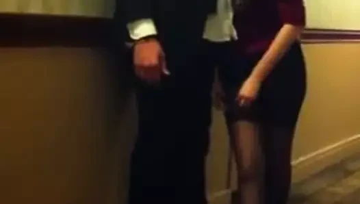 Caught Fucking in Hotel Hallway