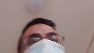 Bathroom male masturbation thinking about his Ex