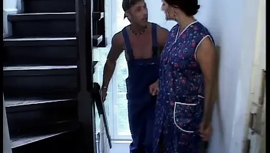 Amateur German wife in stockings rides dick in the bedroom