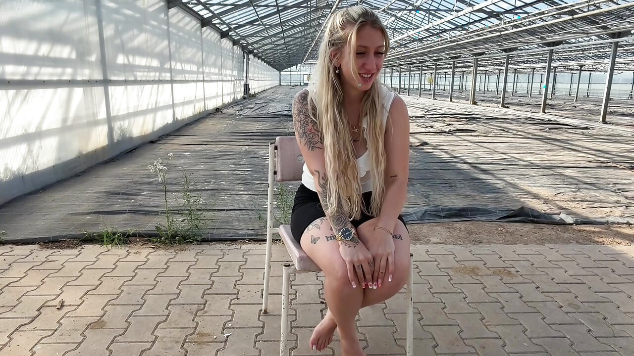 TamyTation does it in the greenhouse