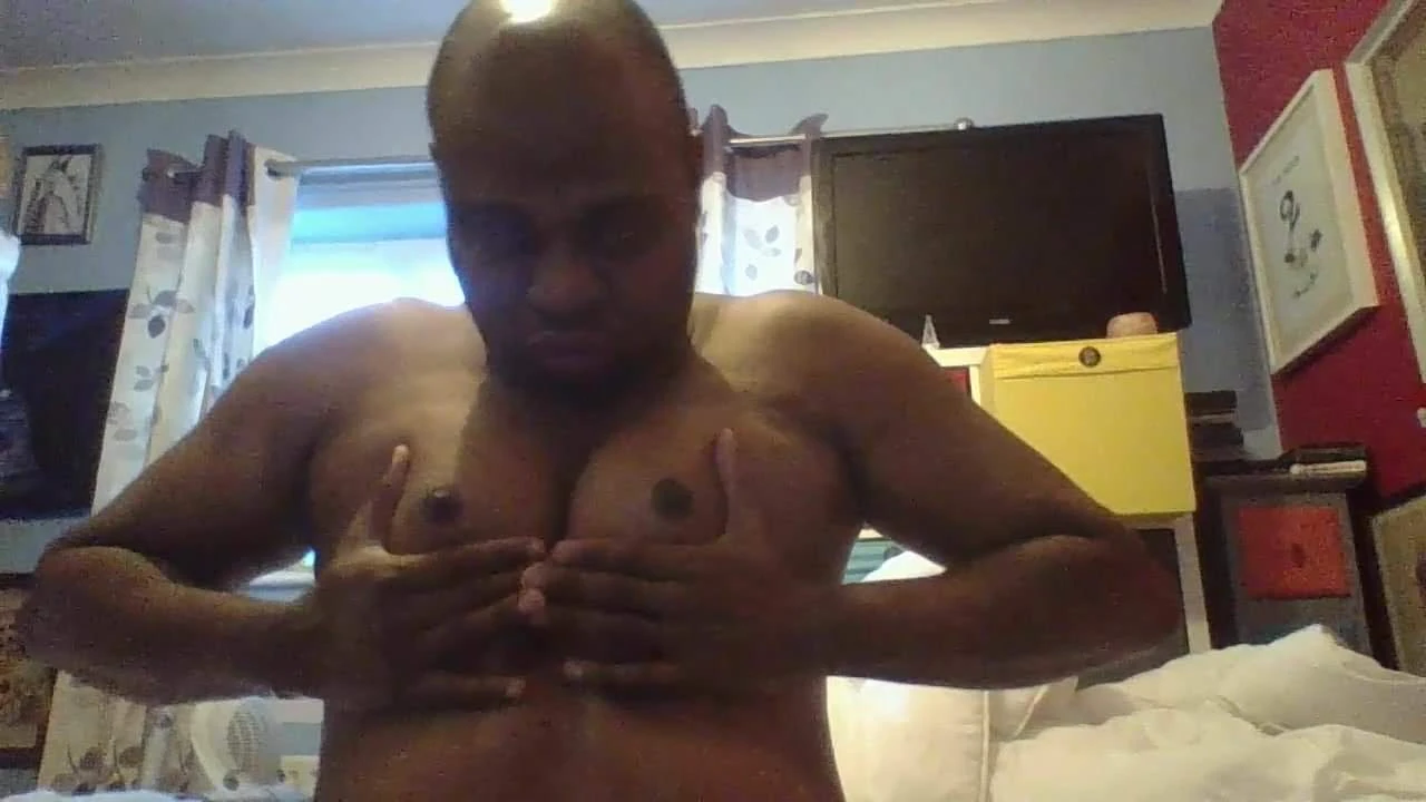 playing with man boobs