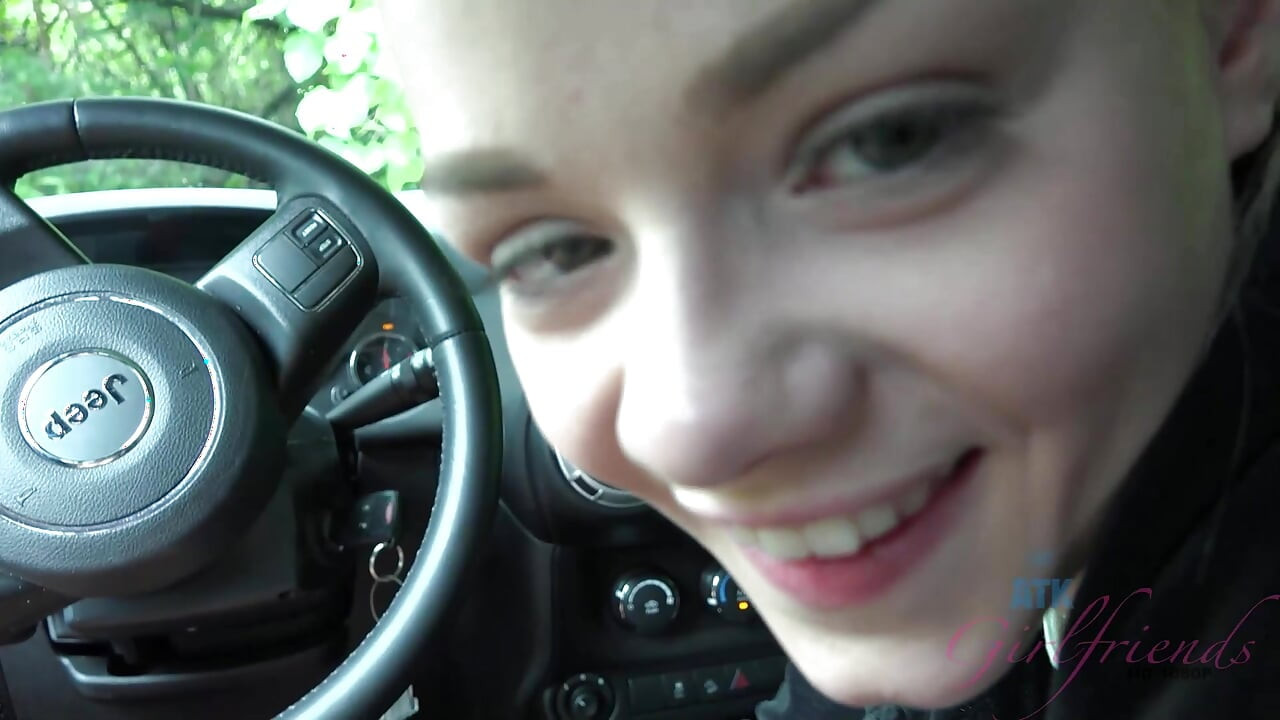 POV Elsa Jean Car Blowjob & Handjob! Blonde sucks, rides hard then jerks massive cumshot