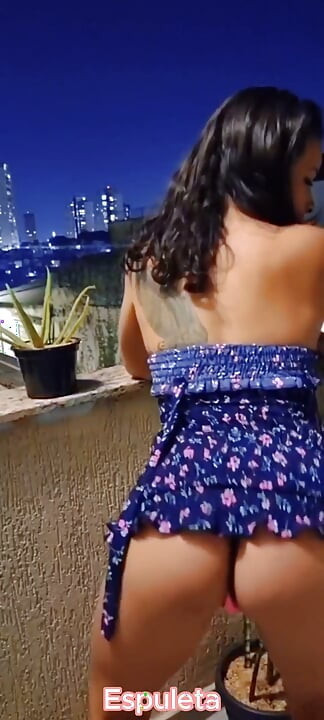 Exhibition on the Balcony - Hot Girl Dancing Until She Is Naked