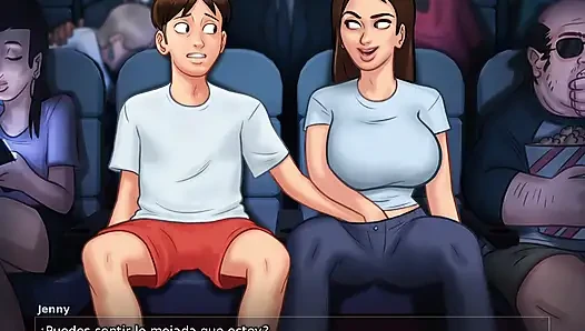 Perverted landlady ties up tenant without him being able to escape in bed and fucks him until his balls are dry - summertime saga