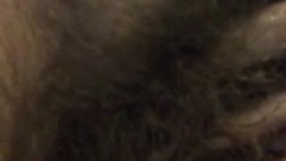 wifes hairy pussy squirting on couch