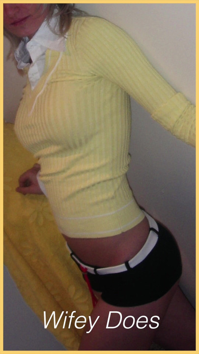 Wifey looks amazing in this hot braless shirt