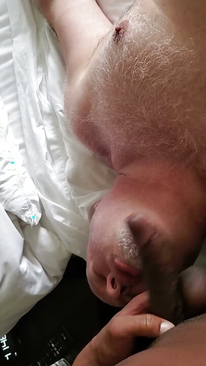 Bear Sucks Dick and Cums for You! BBC Gets a Foot Job!