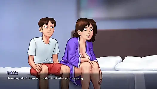 Üvey oğul üvey annesi Debbie'nin külotunu kokluyor ve daha sonra ona yakalandı (yaz mevsimi efsanesi)