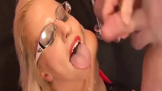 Horny Blonde Gets Double Teamed Hard Outdoors