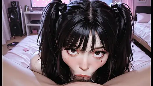 Gothic Addict to Cocksucker: I Swallow Everything From My Friends at 3 AM - AI Content