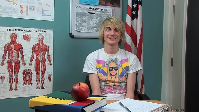 Gay Blond Twink Preston Andrews Giving Interview