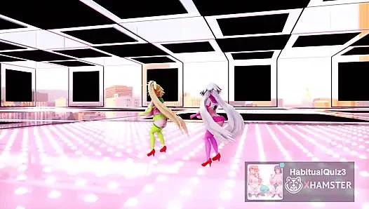 mmd r18 FGO MMD Two Jeannes portray a paranoid girl with a cell phone 3d hentai ahegao milf