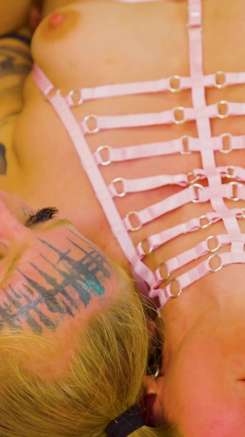 3 Heavily Tattooed Girls, 2 Guys - BBC & White Cock Orgy Mayhem