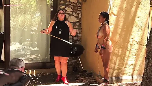 Dominatrix Mistress April - Garden torment for Rose