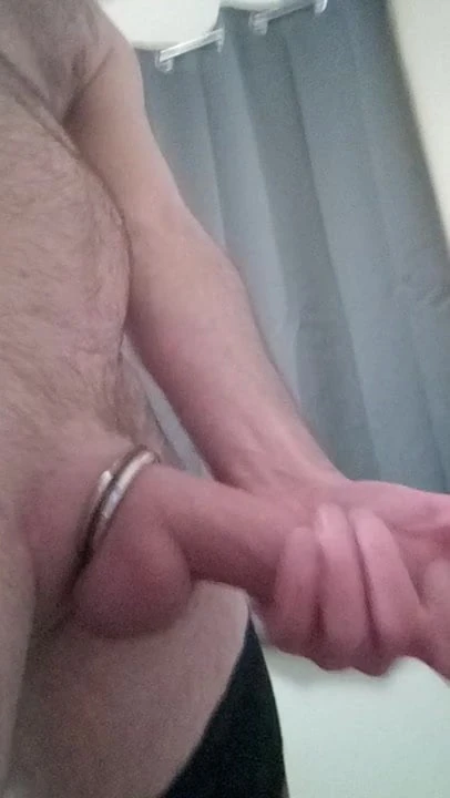 Jerking my cock in stockings