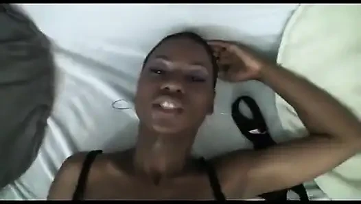 Sexy black girl big cock sucking ass fucking