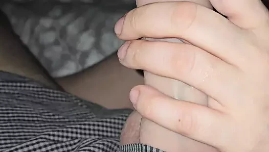 Step mom hand can't stop handjob step son of dick